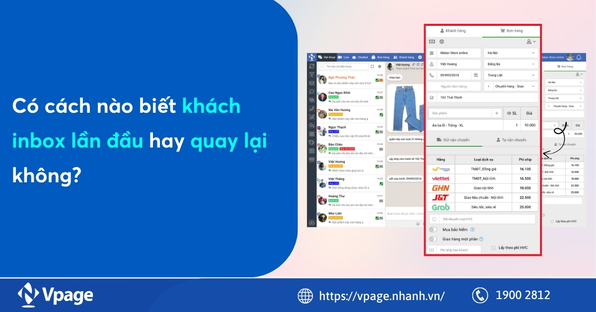 Có cách nào biết khách inbox lần đầu hay quay lại không?