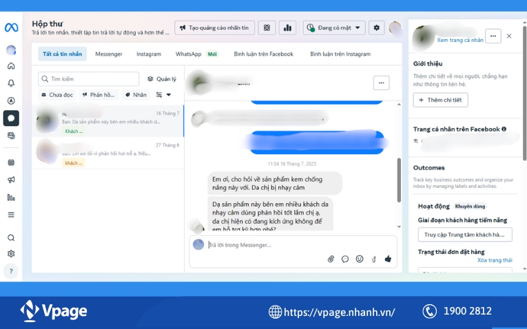 Tính năng "Nhãn" và "Ghi chú" của Meta Business Suite 