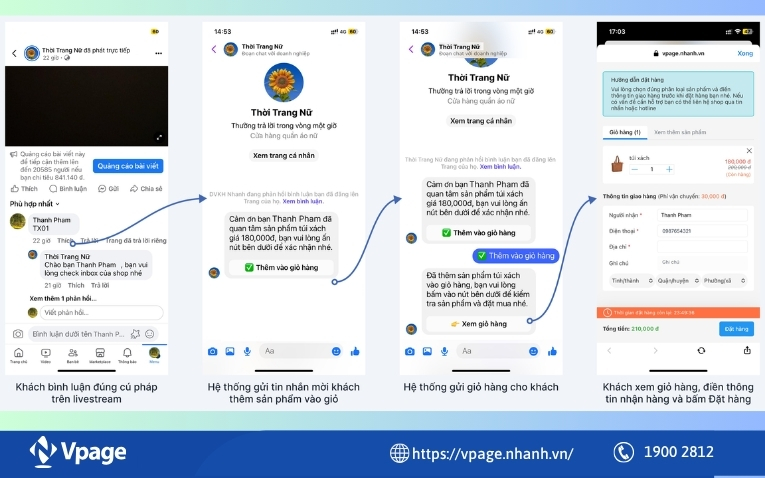 Tính năng tự động chốt đơn từ bình luận Livestream