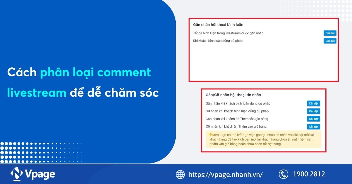 Cách phân loại comment livestream để dễ chăm sóc