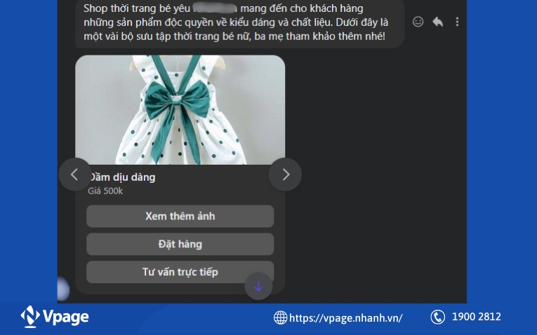 Mẫu Chatbot gợi ý sản phẩm 