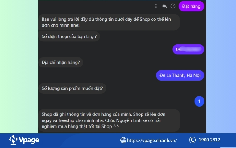Cập nhật thông tin đơn hàng