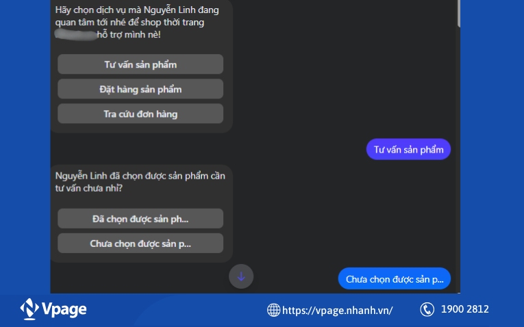 Tạo bảng hỏi để định hướng khách hàng