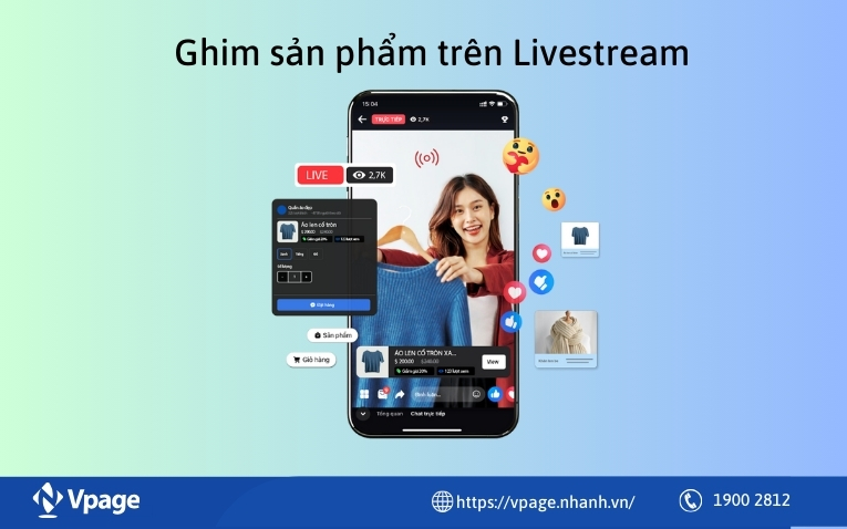 Tính năng ghim sản phẩm trên livestream 