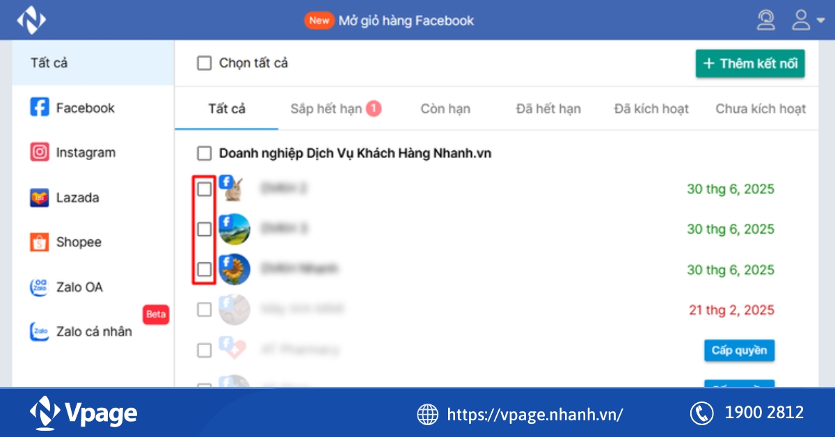 Các nền tảng mà Vpage hỗ trợ quản lý hội thoại