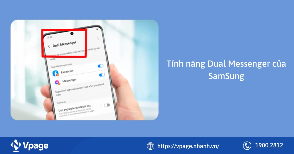 Tính năng Dual Messenger của SamSung
