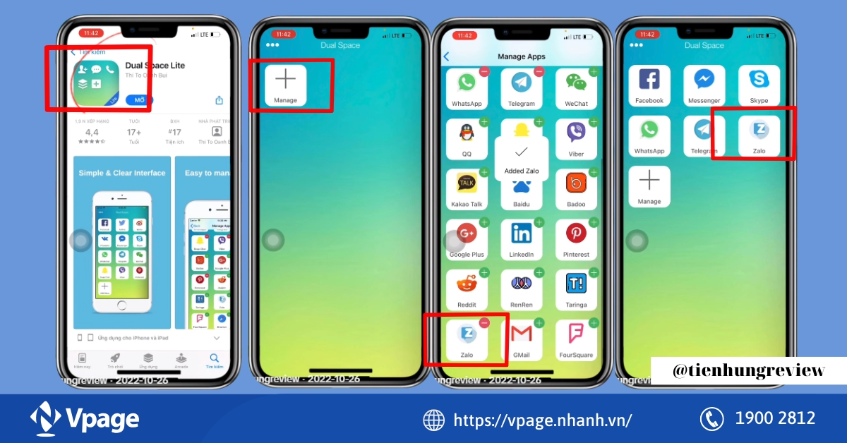 Dùng 2 Zalo trên iPhone qua ứng dụng Dual Space Lite