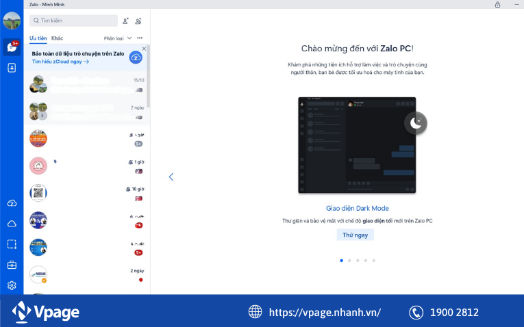 Đăng nhập 2 Zalo trên máy tính với Zalo PC và Zalo web