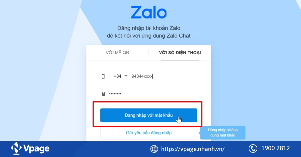 Zalo chỉ có thể đăng nhập bằng số điện thoại
