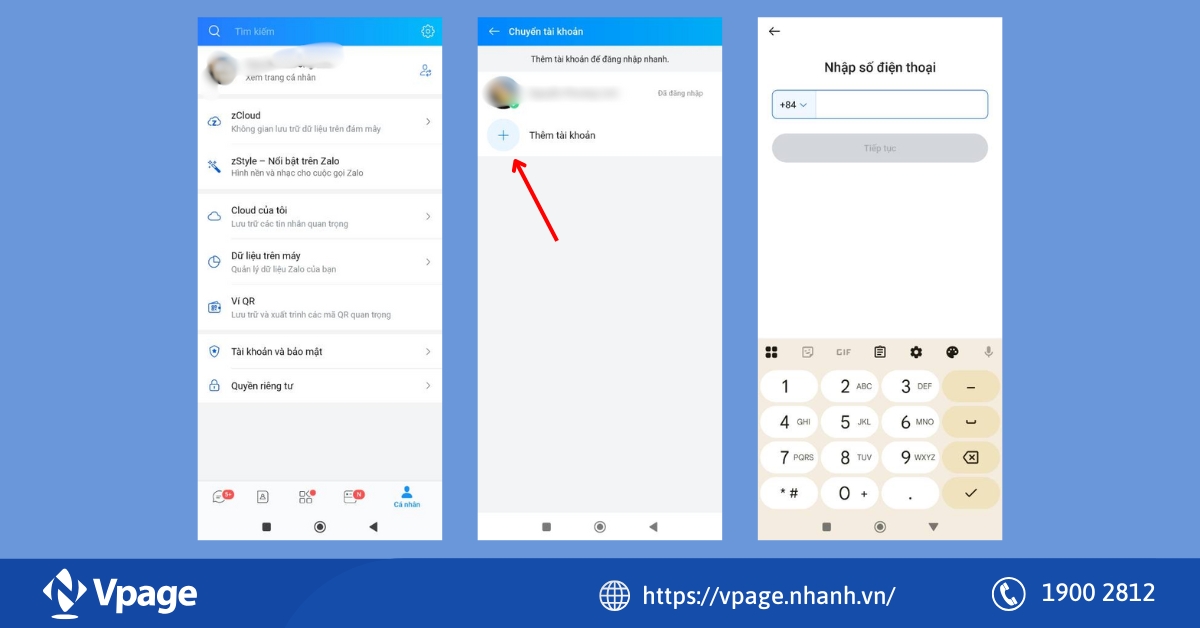 Đăng xuất và chuyển tài khoản luân phiên