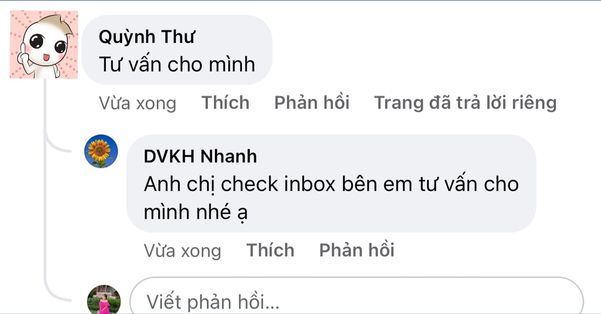 Bình luận trả lời khách hàng tự động