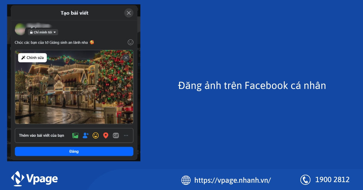 Đăng ảnh lên Facebook Với Tài khoản cá nhân