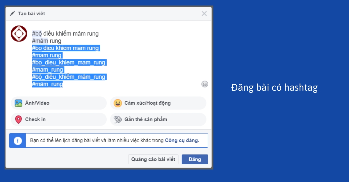 Đăng bài có Hashtag