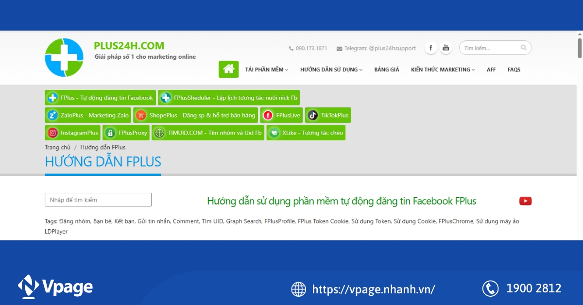  Phần mềm đăng bài, quảng cáo Marketing Facebook FPlus