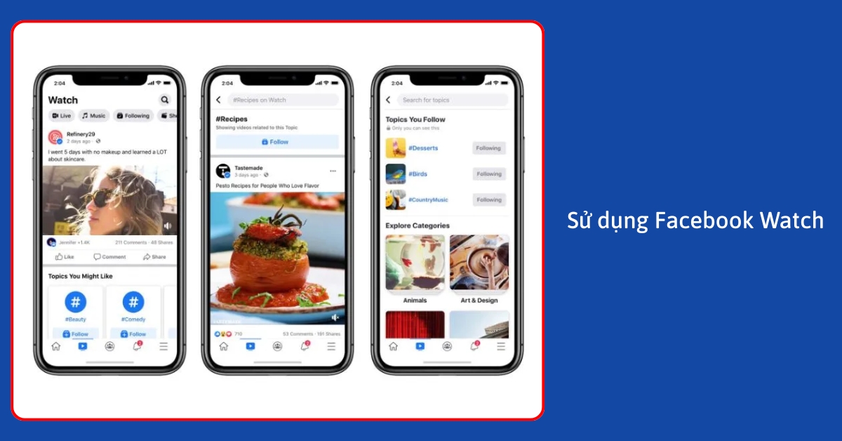 Sử dụng Facebook Watch