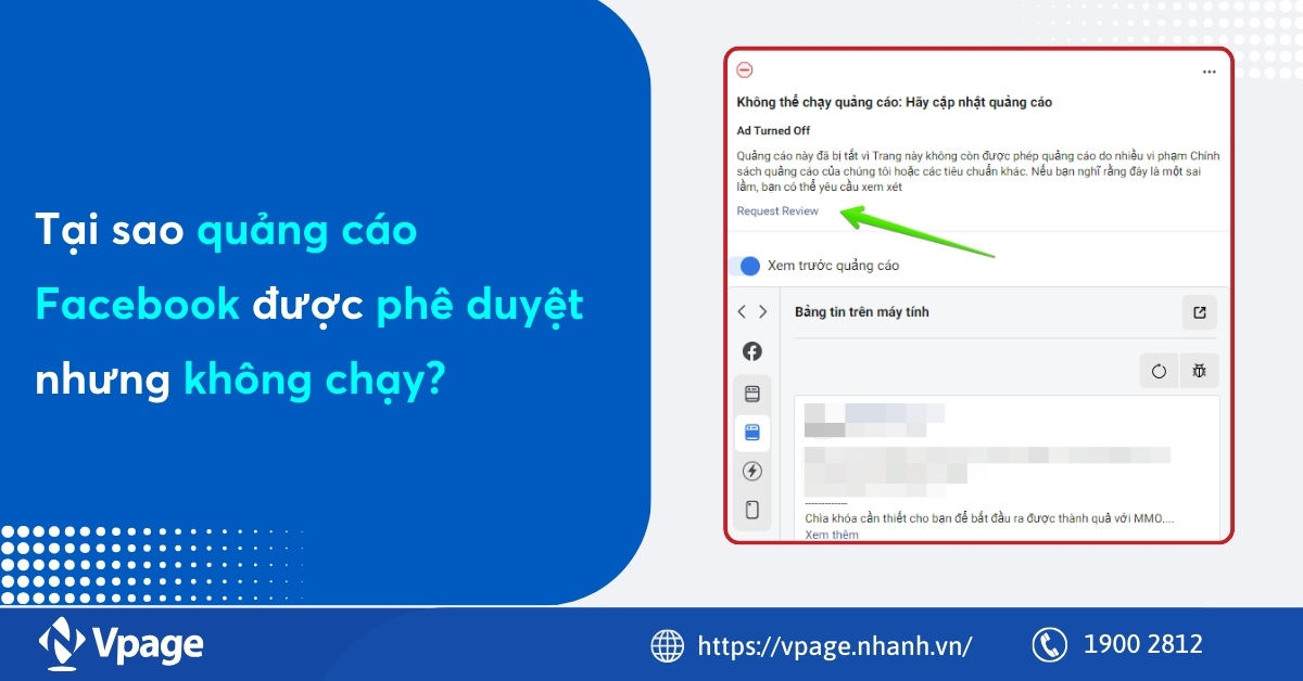 Tại sao quảng cáo Facebook được phê duyệt nhưng không chạy?