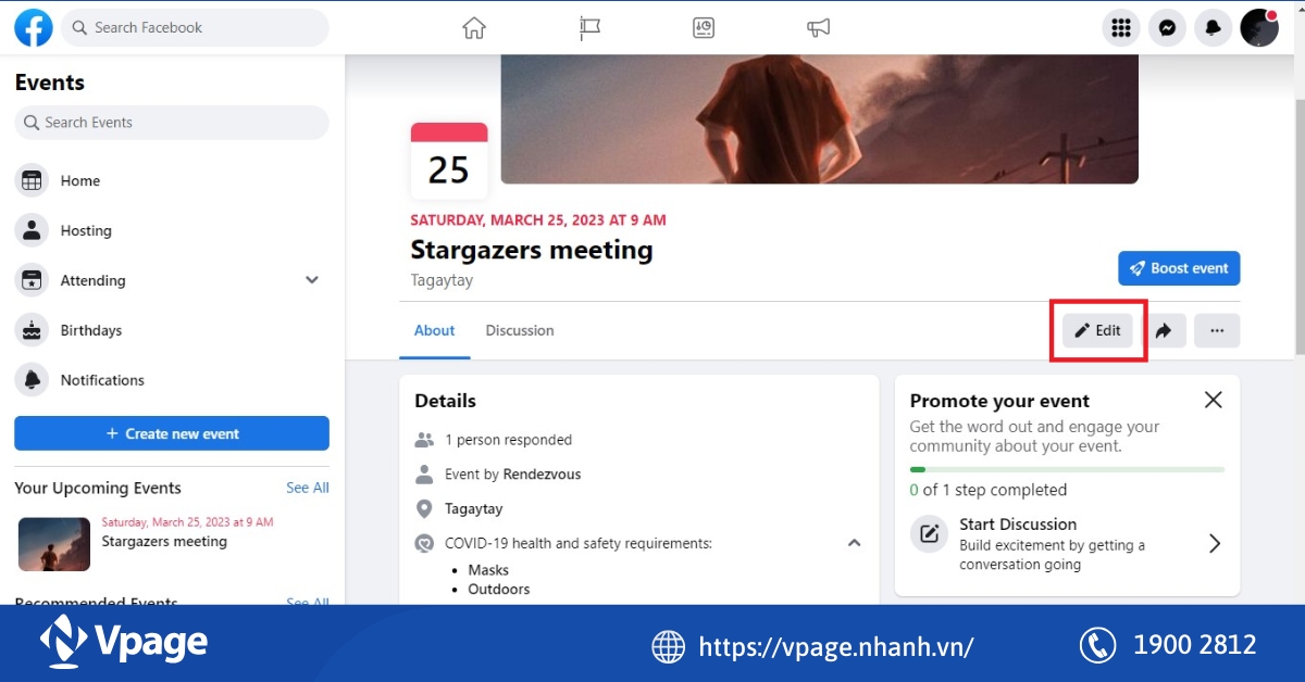 Tạo event để hút like