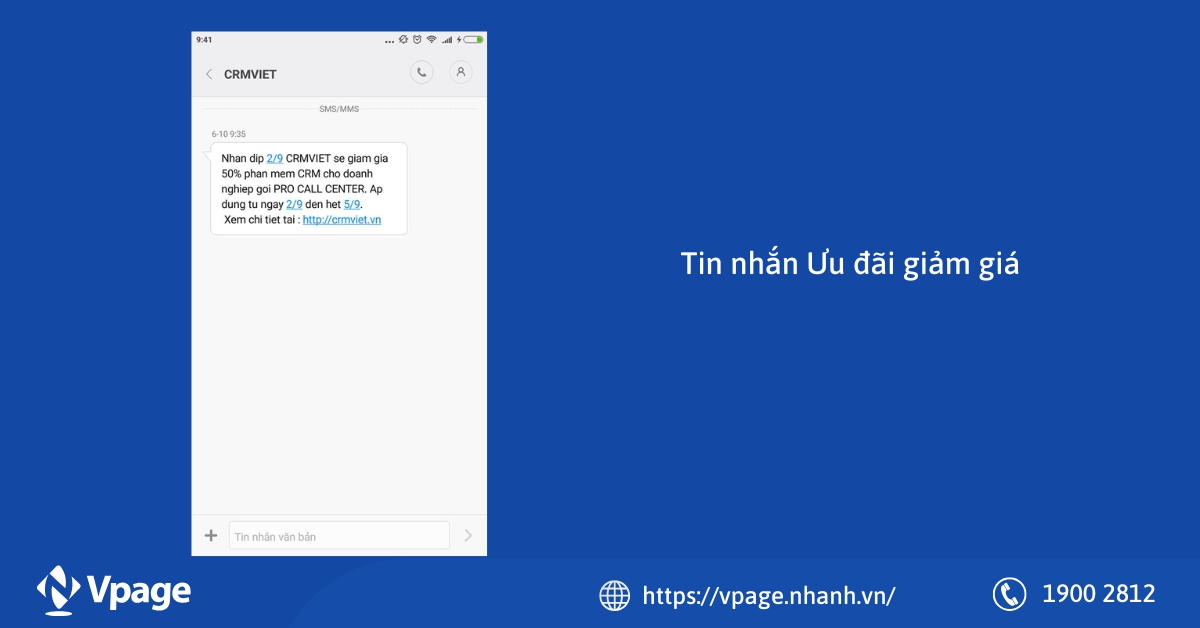 Tin nhắn Ưu đãi giảm giá