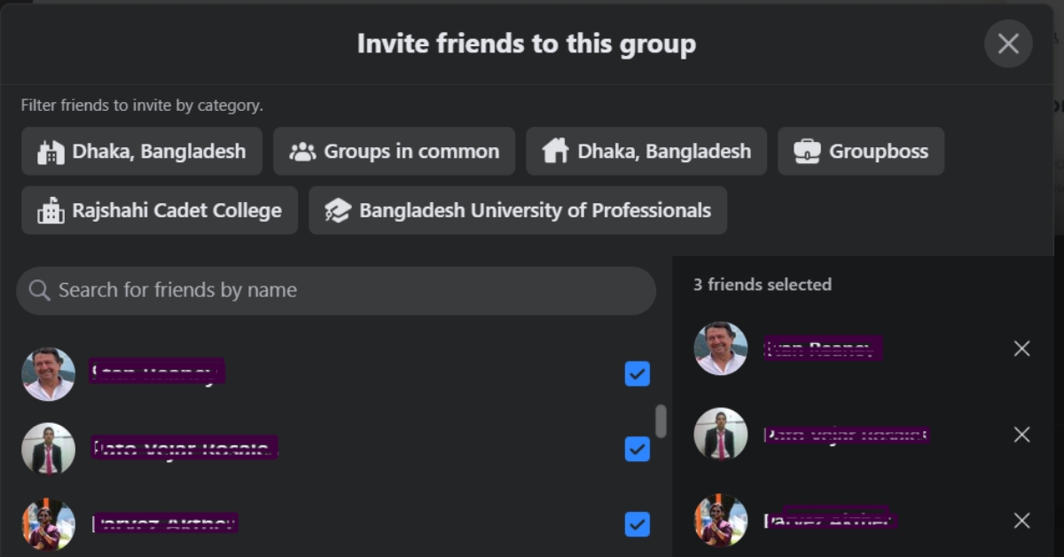 Một vài lưu ý khi mời hàng loạt bạn bè vào nhóm Facebook