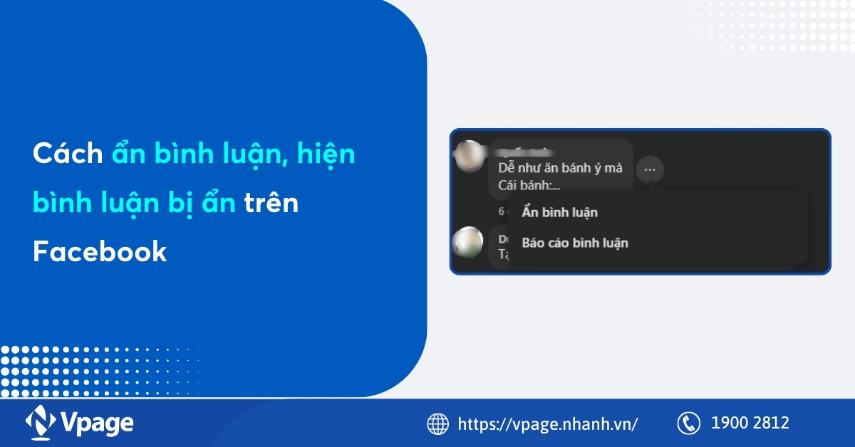 Cách ẩn bình luận, hiện bình luận bị ẩn trên Facebook