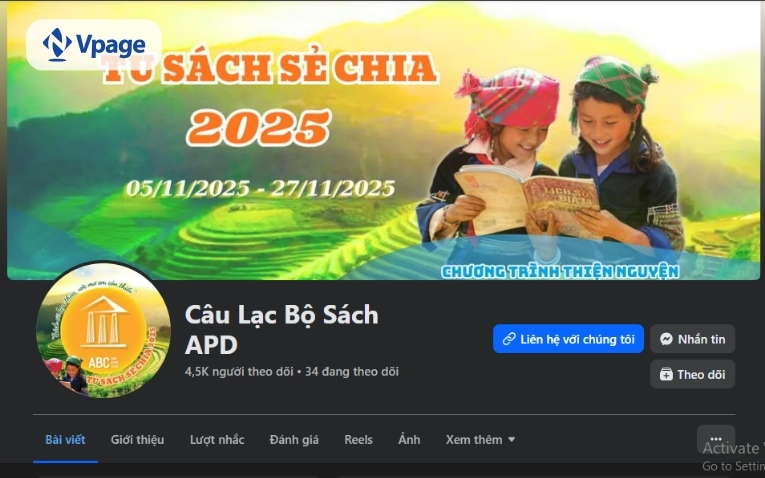 Fanpage hoạt động cộng đồng 