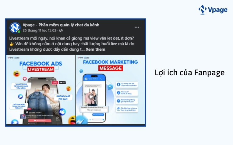 Lợi ích của Fanpage