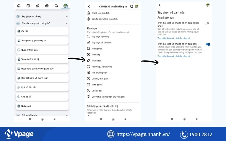 Cách ẩn like trên điện thoại