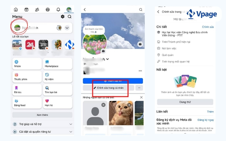 Cách chỉnh sửa thông tin cá nhân trên Facebook bằng điện thoại