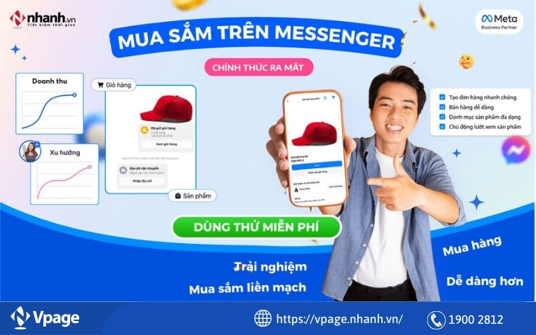Meta cho phép mở giỏ hàng Messenger