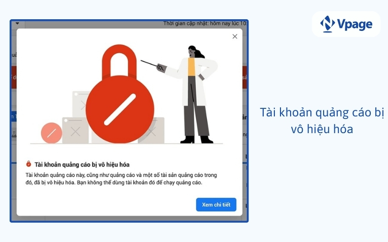 Thẻ bị khóa khi đang chạy quảng cáo