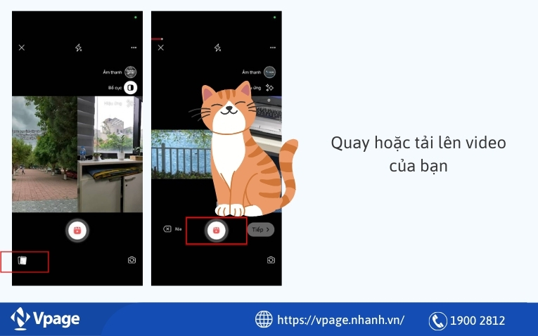 Quay hoặc tải lên video của bạn