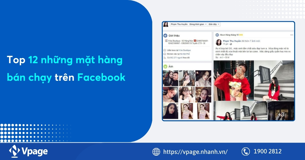 Top 12 những mặt hàng bán chạy trên Facebook