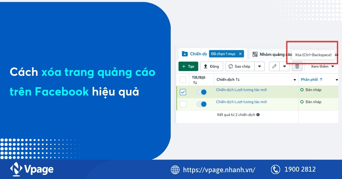 Cách xóa trang quảng cáo trên Facebook hiệu quả