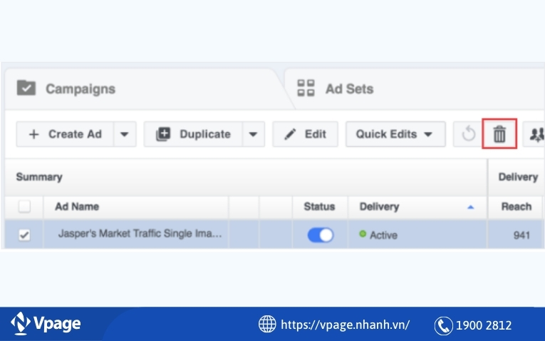 Cách xóa trong Power Editor