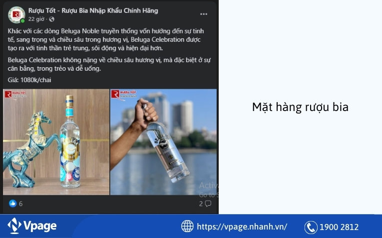 Mặt hàng rượu bia