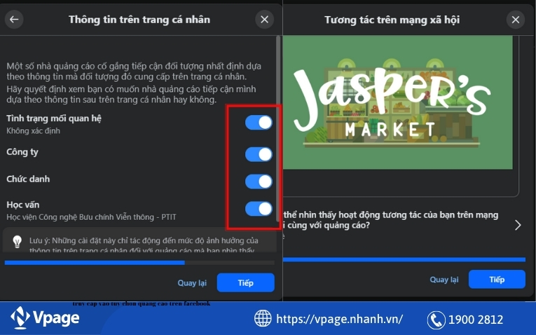 Cách 1: Truy cập vào 'Tùy chọn quảng cáo trên Facebook"