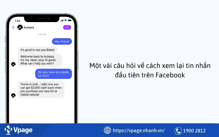 Một vài câu hỏi về cách xem lại tin nhắn đầu tiên trên Facebook