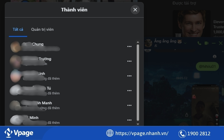 Nhóm chat trên Messenger