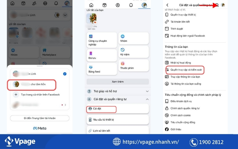 Đi đến mục Quyền truy cập và kiểm soát của Trang