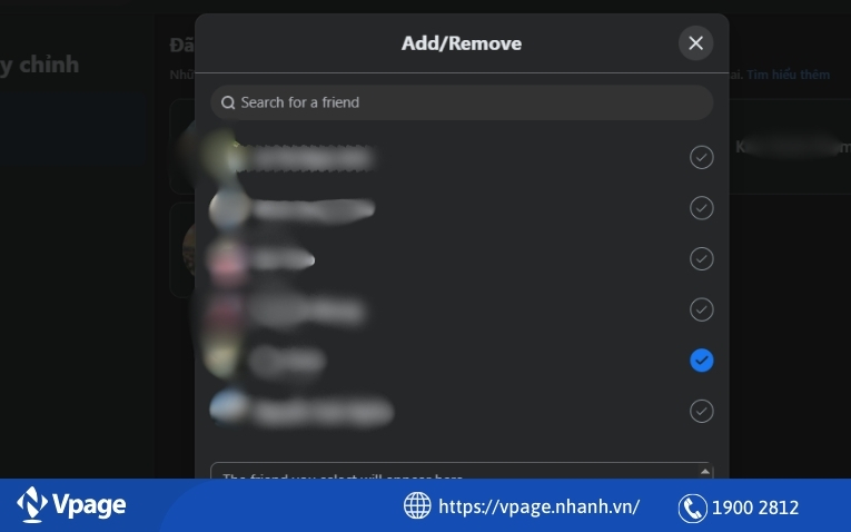 Thêm/Xóa bạn bè khỏi danh sách hạn chế 