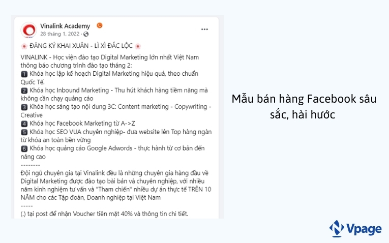 Chia sẻ về khóa học tại Vinalink