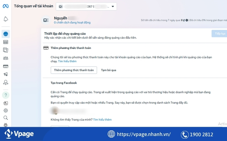 Tài khoản quảng cáo Facebook cá nhân
