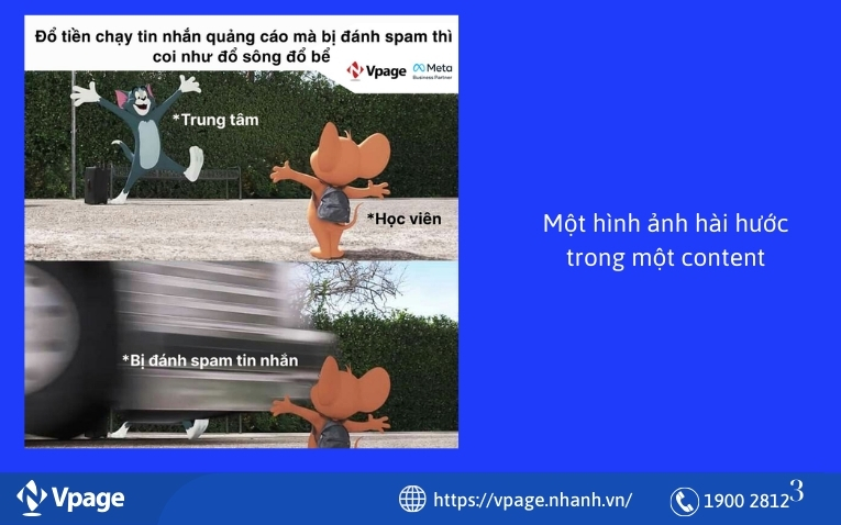 Một hình ảnh hài hước trong một content