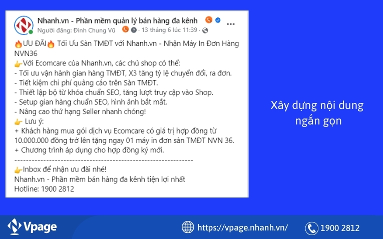 Xây dựng nội dung ngắn gọn