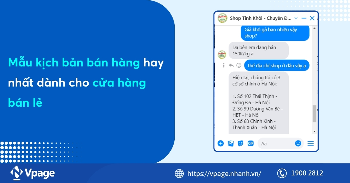 Mẫu kịch bản bán hàng hay nhất dành cho cửa hàng bán lẻ