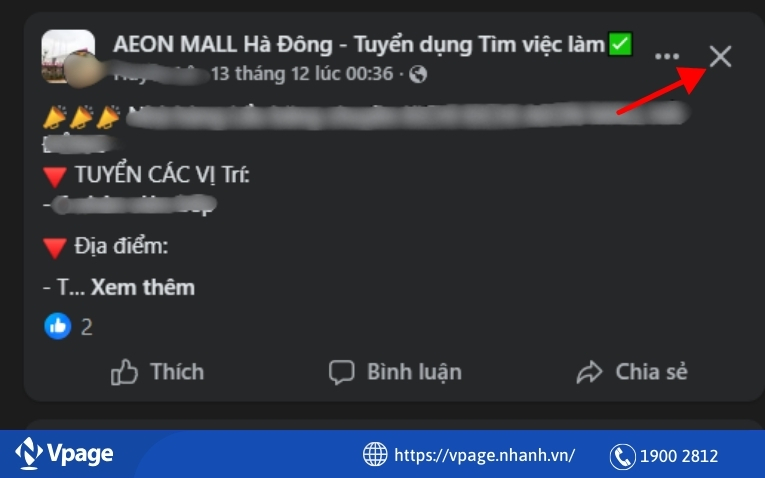 Ẩn bài viết trên NewsFeed