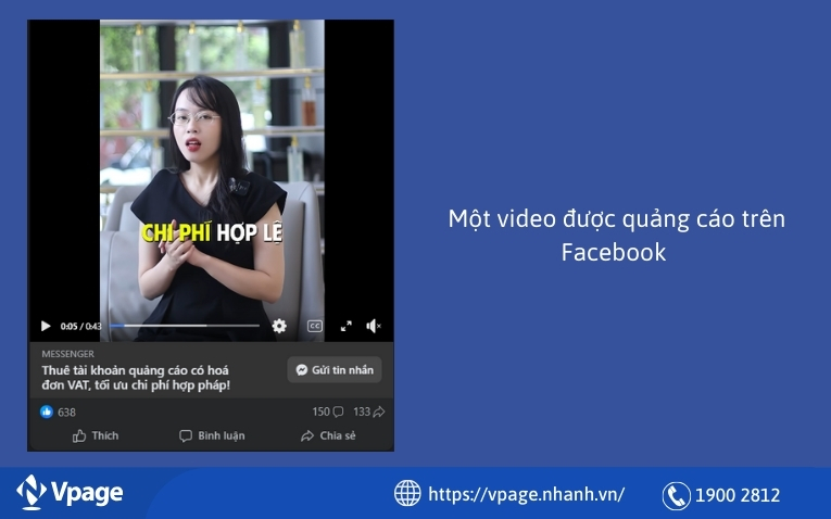 Một video được quảng cáo trên Facebook 