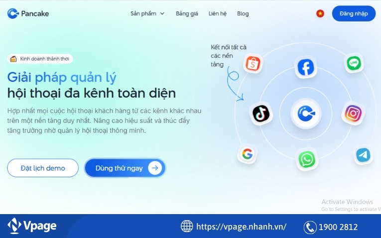 Phần mềm quản lý Fanpage Pancake