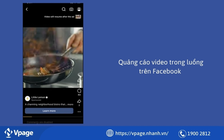 Quảng cáo video trong luồng trên Facebook 
