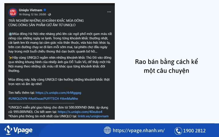 Rao bán bằng cách kể một câu chuyện